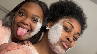 Baby powder challenge best friend edition