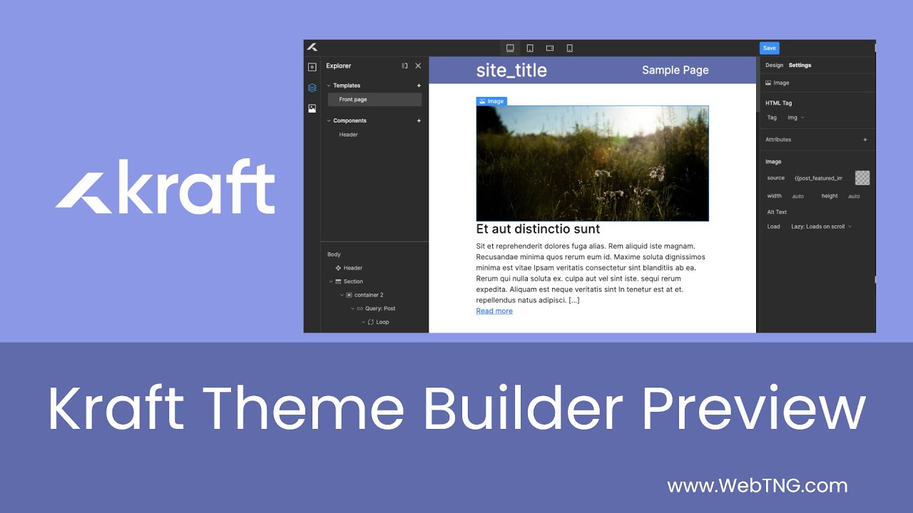 Kraft Theme Builder Preview - YouTube