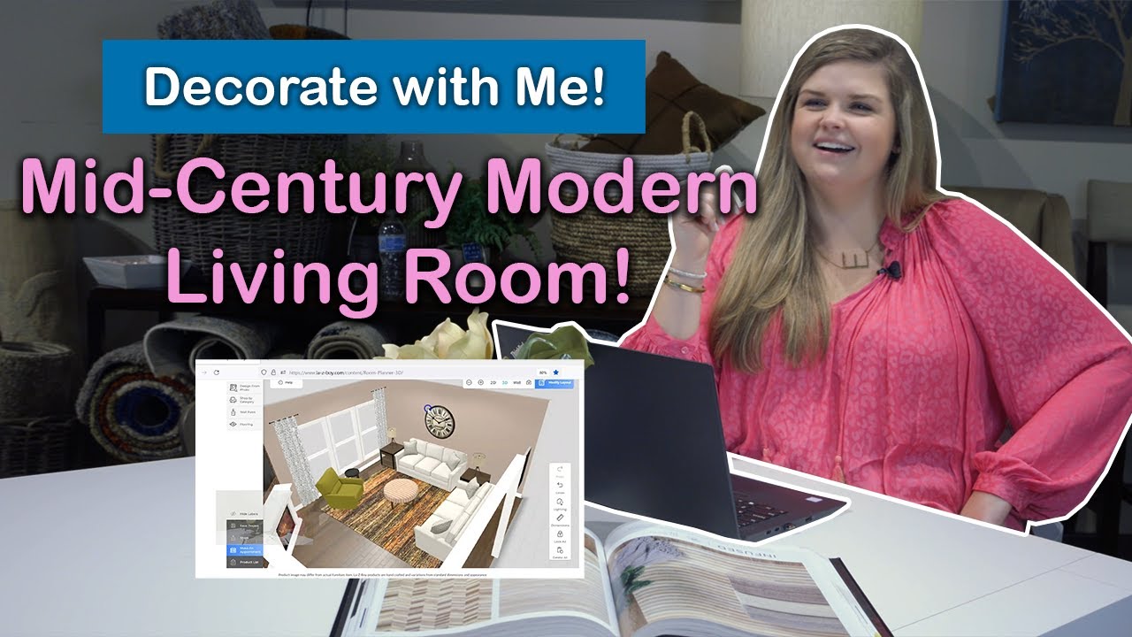 How to Design a Mid-Century Modern Living Room | La-Z-Boy 3D Room ...