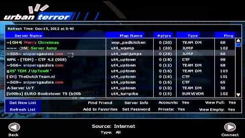 How to Join an Urban Terror Server