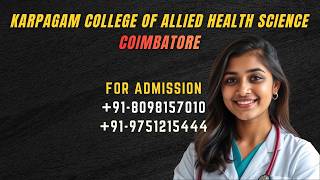 KARPAGAM COLLEGE OF ALLIED HEALTH SCIENCE COIMBATORE COURSE OFFER BSC PHYSICIAN ASSISTANT