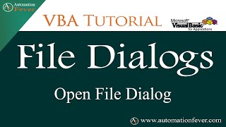 File Open Dialog in VBA | Excel VBA Tutorial in Hindi