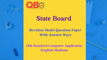 TN | State Board | 12th Computer Application Revision Model Question Paper | 2023 |  English Medium
