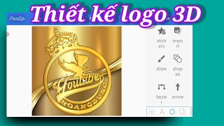 Thiết kế logo 3D đẳng cấp chuyên nghiệp trên điện thoại đơn giản tuyệt đẹp. Hoàng Dũng 091