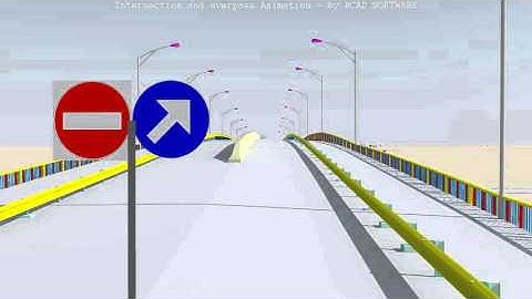 Intersection and overpass Animation