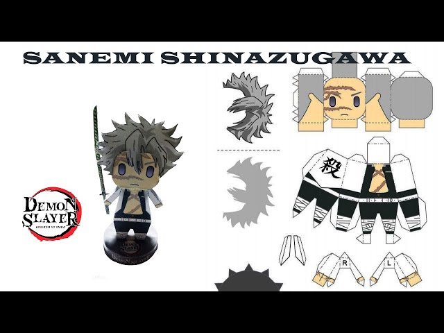 PAPERMAU: Demon Slayer - Sanemi Shinazugawa Paper Toy - by Paperized