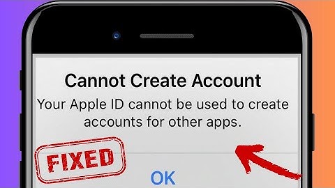 How to fix Cannot Create Account your apple id cannot be used to create accounts for other apps