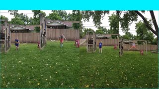 Slo-mo jumping on and off swings!??