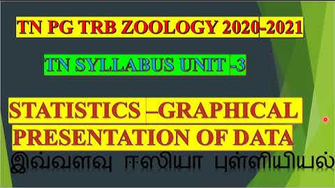 TN PG TRB ZOOLOGY UNIT 3 STATISTICS GRAPHICAL PRESENTATION OF DATA IN BIOLOGY TAMIL BY SASIKALA