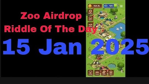 Zoo Airdrop 15 Jan Riddle Of The Day Task #trending #airdrop #youtube #viralvideo #1millionviews