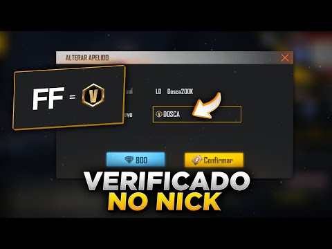 COMO COLOCAR O SÍMBOLO DE VERIFICADO NO SEU NICK DO FREE FIRE? APRENDA ESSE  BUG! 