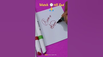 @Signature ✍️#Aaru name Signature ❤️ #youtubeshorts #cursive #handwriting #calligraphy #name