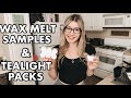 How I Make My Wax Melt Samples & Tealight Packs + Burn Test Of Blended Wax Tins