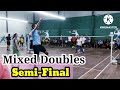 Mixed doubles badminton tournament semi final match shuttle cock  central boss baskar