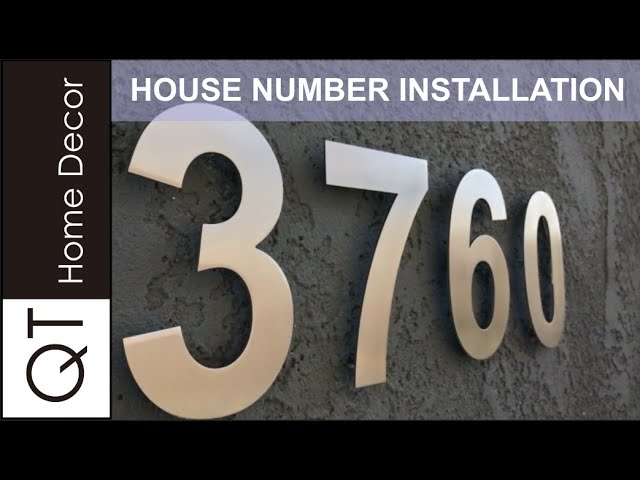 QT Modern House Number Brushed Stainless Steel SMALL 4 Inch Number 3 Three Floating Appearance Easy to install and made of solid 304 