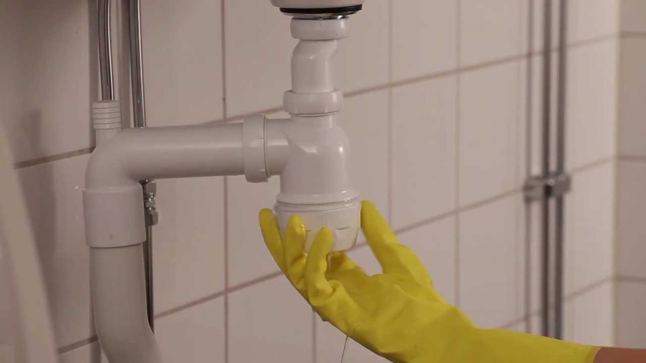 Rengör vattenlåset - YouTube
