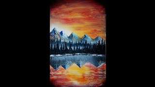 Reflecting Mountain 4 SPRAY PAINT ART TUTORIAL