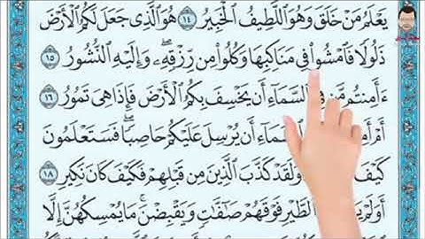 سورة الملك من آية ١١  إلى  آية ١٥