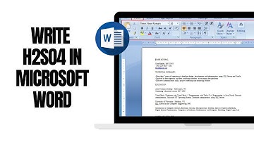 How to Write H2SO4 in Microsoft Word Document (Simple)