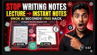 Convert ANY YouTube Lecture to Notes in Seconds! (100% FREE AI Study Hack)