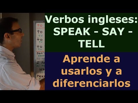 Aprender Ingles   Verbos en Ingles SPEAK SAY TELL