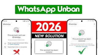 WhatsApp Ban New Solution 2026 ✅ | This account can't use Whatsapp Problem New Solution 2026