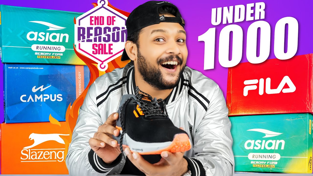 Top 10 Shoes/Sneakers Under 1000 | Fila, Asian, Campus Upto Off | CHANCE - YouTube