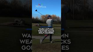 Warm autumn weather packs golf courses