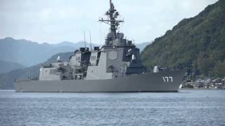 120830B イージス護衛艦 DDG177「あたご」 舞鶴湾口・峡水道通過
