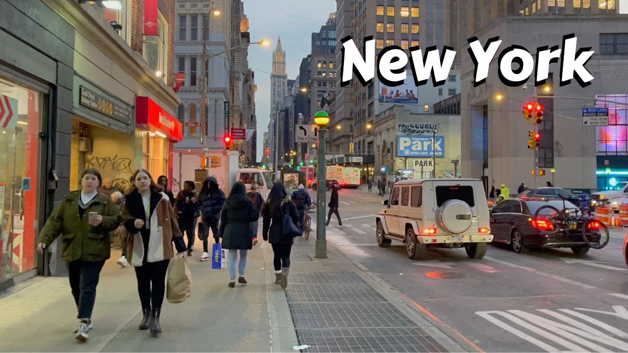 ⁣New York City January 2023 - NYC 4k Night Walk - Manhattan Walking Tour
