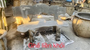 Bộ khuôn ghế liền khối cực dễ làm ai cũng làm được tại khuôn chậu cảnh yên bái