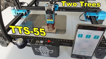 Two Trees TTS-55 Laser engraver review with assembling instructions and test engravings, cuttings