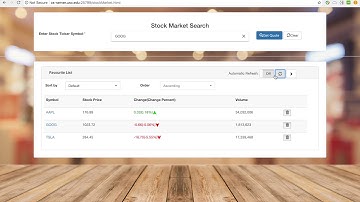 Stock Market Search APP