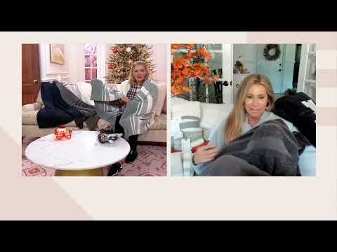 Barefoot Dreams CozyChic Marled Stripe Blanket 45" x 60" on QVC