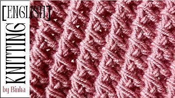 [English] The easiest one-row repeat pattern. Reversible knitting pattern. #knitting   #stitch