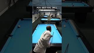 Best rail drill for beginners #billiards #9ballpool #fyp #8ballpool #poolhall