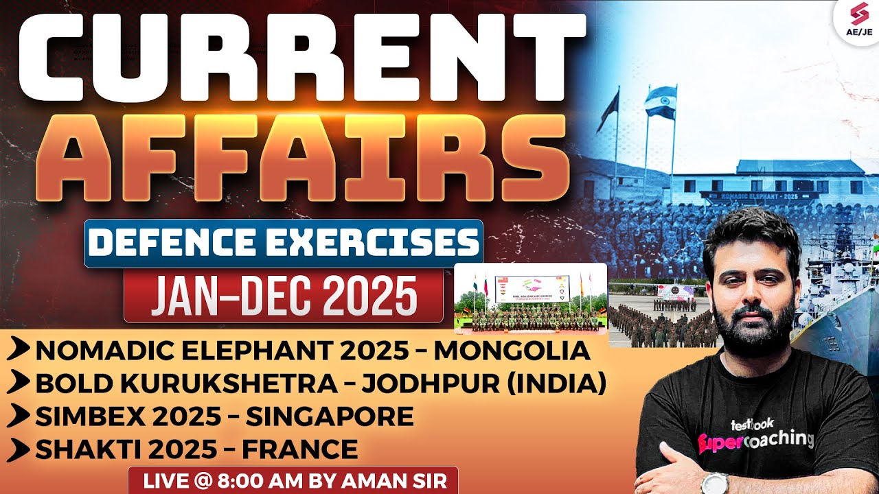 Current Affairs for RRB JE/ SSC JE 2025 | Current Affairs for AE & JE ...