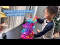 2-in-1 Rolling Ball &amp; Car Ramp Race Track for Toddlers, Hammer Ball Drop Toy for Boys &amp; Girls, Inter