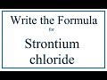 Strontium Chloride Charge and Formula