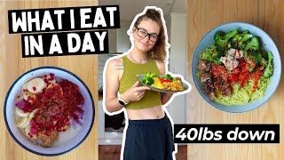 What I ate in a day to lose 40lbs as a vegan 🌱
