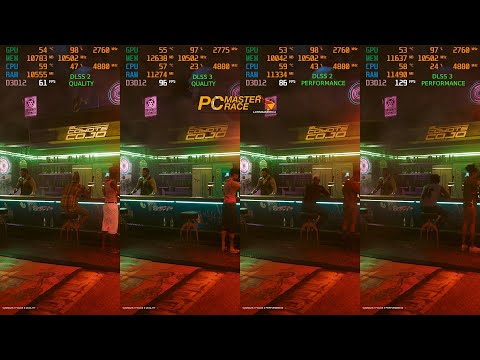 [RTX 4090] Cyberpunk 2077 - DLSS 2 Vs. DLSS 3 (Quality & Performance Modes)