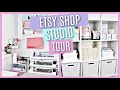 Etsy Shop Studio Tour || Craft Room & Home Office Small Business Organization