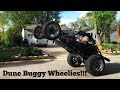 Dune buggy wheelie and driving it