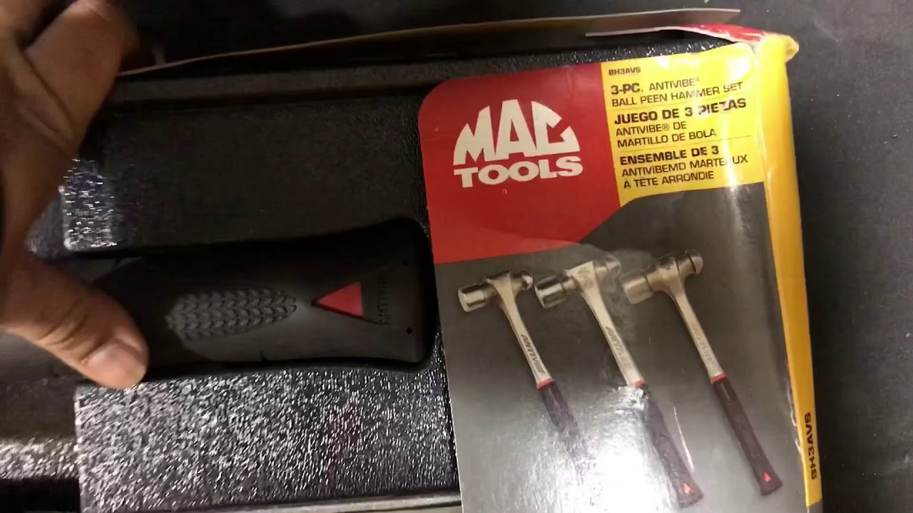[HD] TOOL UNBOXING MAC TOOLS ANTI VIBE HAMMER SET YouTube