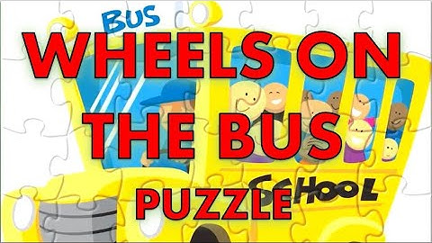 WHEELS ON THE BUS | Nursery Rhyme | Jigsaw Puzzle for Kids
