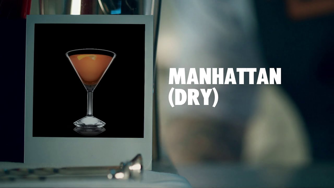 MANHATTAN (DRY) DRINK RECIPE - HOW TO MIX - YouTube