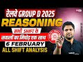 Group D Analysis Today | RRB Group D Reasoning Practice | Group D Reasoning paper All Shift Analysis