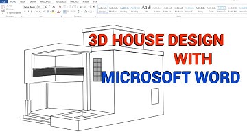 3D House Design With Microsoft Word Tutorial [Trailer] . MS Word design. Make a house design #msword