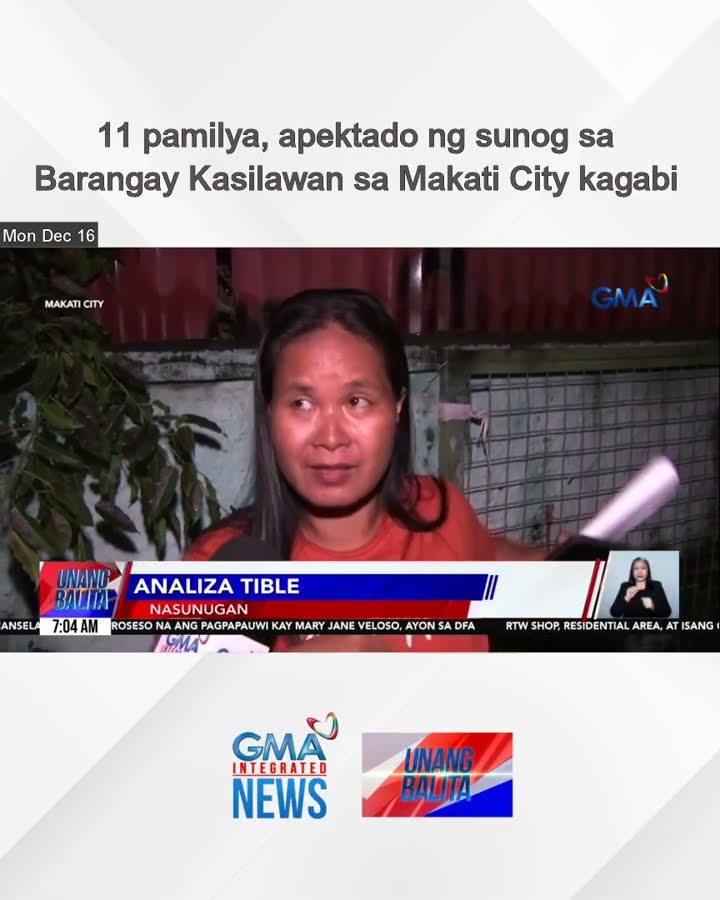 11 pamilya, apektado ng sunog sa Barangay Kasilawan sa Makati City kagabi | Unang Balita