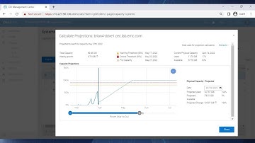 PowerProtect DD Management Center’s Capacity Projection